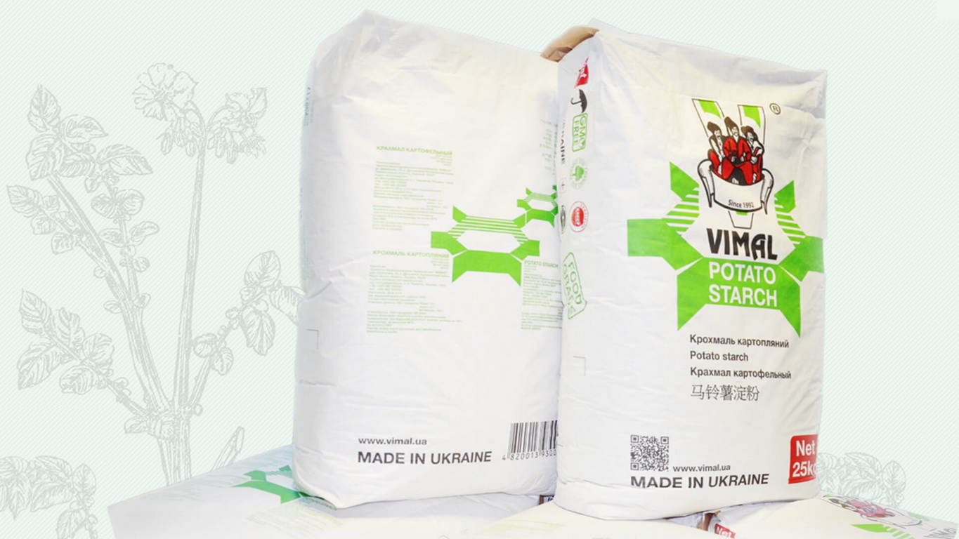 Potato starch VIMAL in 25 kg paper bags