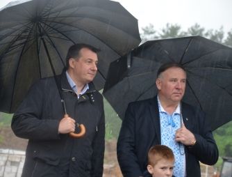 Placing the first brick on the new VIMAL starch factory-307