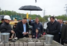 Placing the first brick on the new VIMAL starch factory-262