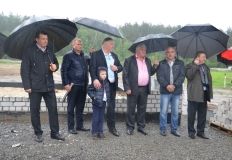 Placing the first brick on the new VIMAL starch factory-316