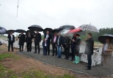 Placing the first brick on the new VIMAL starch factory-288